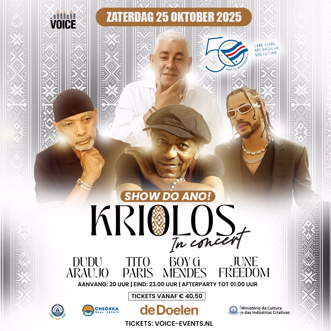 Flyer Kriolôs in Concert in De Doelen