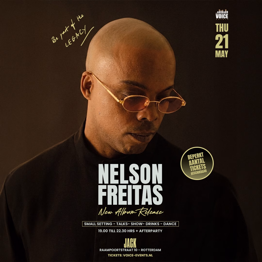 Flyer album release Nelson Freitas bij JACK Rotterdam